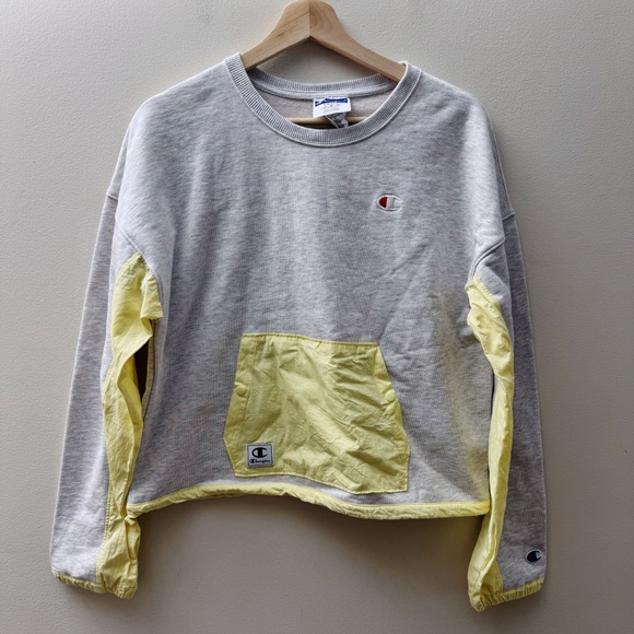 Champion Tops - Champion Light Gray Crewneck with Red Accent Logo